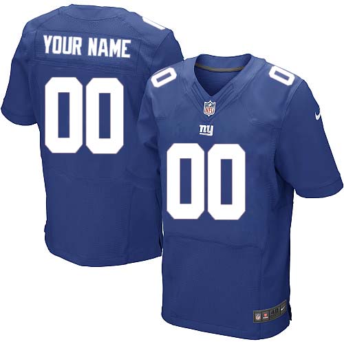 Nike New York Giants Customized Royal Blue Stitched Elite Men's NFL Jersey